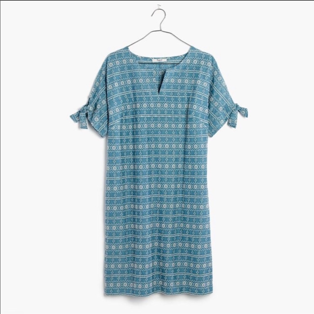 Embroidered Tie-Sleeve Dress | Madewell